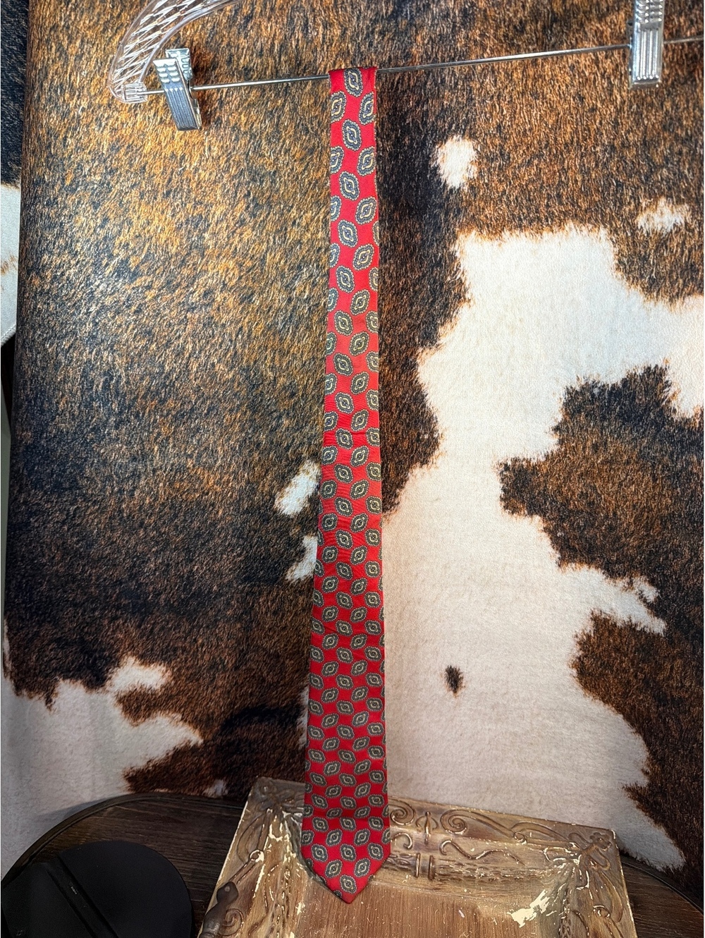 Van Heusen 417 Red Patterned Men's Tie